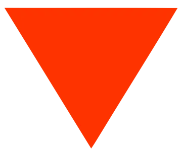 a triangle with a white background