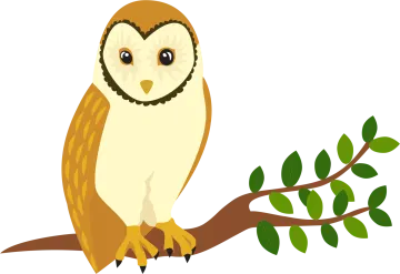 an owl sitting on a branch of a tree