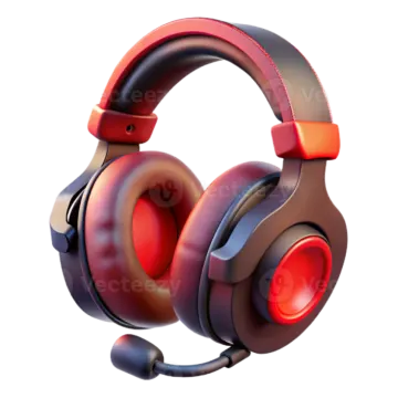 a pair of gaming headsets on a white background