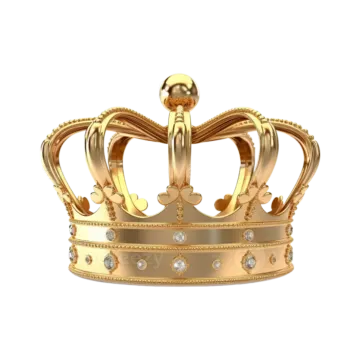 a golden crown on a white background