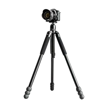 a tripod with a camera on top of it