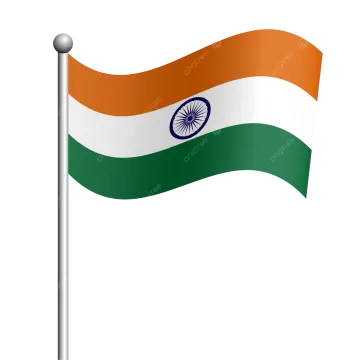 the indian flag on a white background