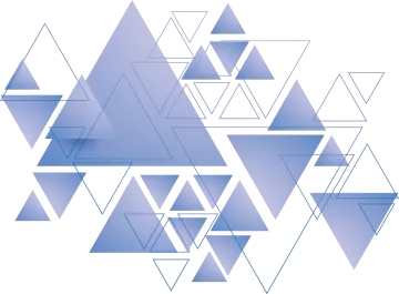 a white background with blue triangles