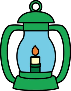 a green teapot with a candle inside