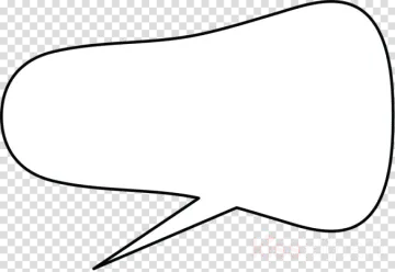 a black and white speech bubble clipart