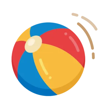 a beach ball with a white background