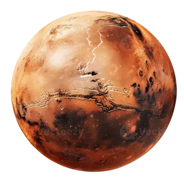 an image of the planet mars on a white background