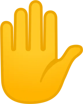 a yellow hand icon