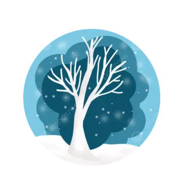 a tree with snow in the background