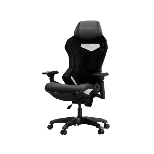 a black office chair on a white background