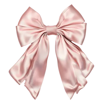 a pink bow on a white background