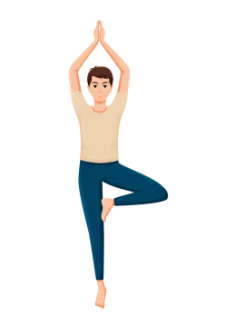 a man in a yoga pose