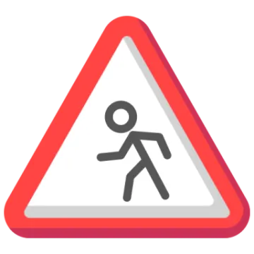 a road sign with a person walking on it
