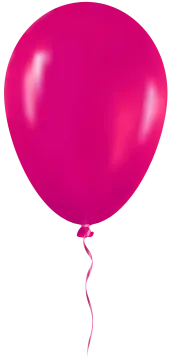 a pink balloon on a white background