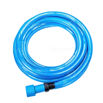 a blue hose on a white background