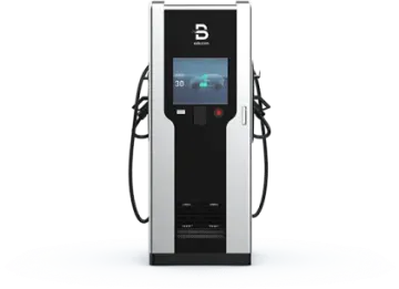 an electric charging station with a white background