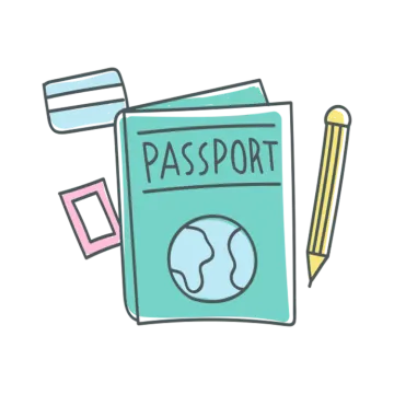 a passport with the word passport next to it