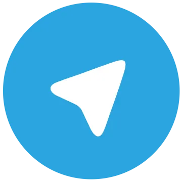 a blue circle with a white arrow in the center