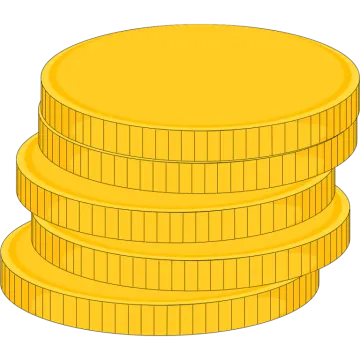 a stack of coins