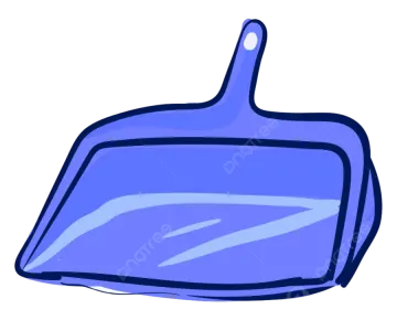 a blue duster on a white background