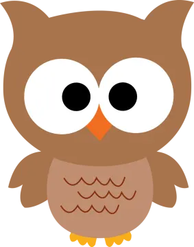 a brown owl with big eyes