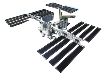 an artist's rendering of the international space station