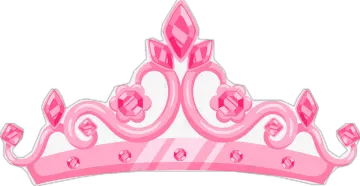 a pink crown with diamonds on it