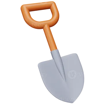 a shovel on a white background