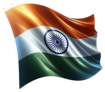 the indian flag flying in the wind
