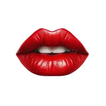a red lipstick on a white background