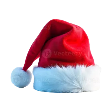 a red and white santa hat on a white background