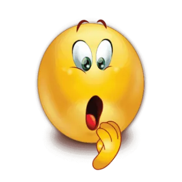a yellow smiley face with an open mouth