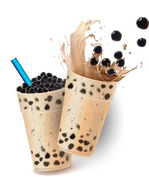 a couple of cups filled with chocolate and blueberries