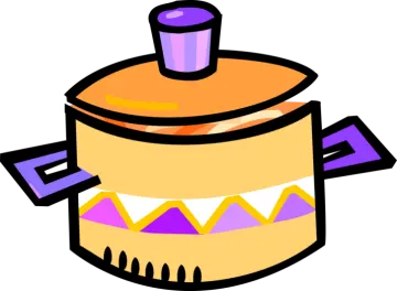 a cartoon drum with purple and orange colors
