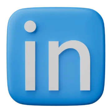 a blue and white linked icon