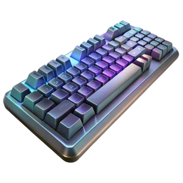 a computer keyboard on a white background