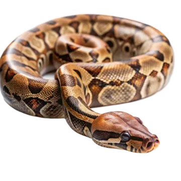 a ball python on a white background