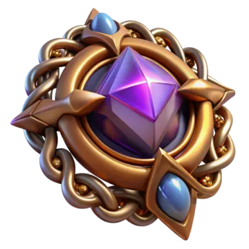 an image of a purple diamond surrounded by gold