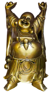 a statue of a laughing buddha