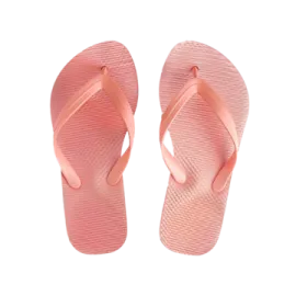 a pair of pink flip flops