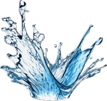 a splash of water on a white background