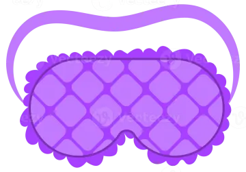 an illustration of a purple eye mask