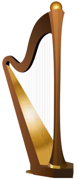 an illustration of a harp