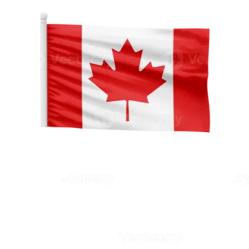 a canadian flag on a white background