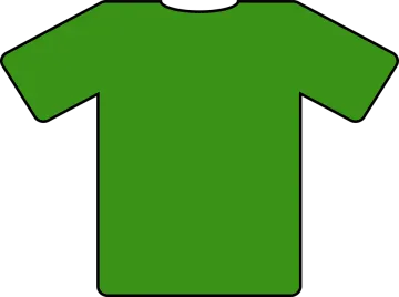 a green t - shirt