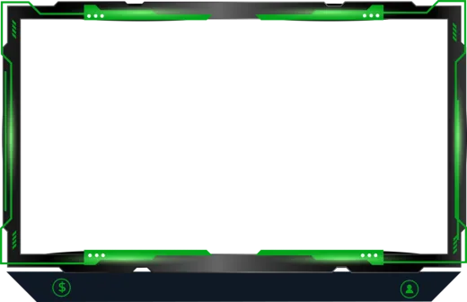 a green and black laptop with a white screen