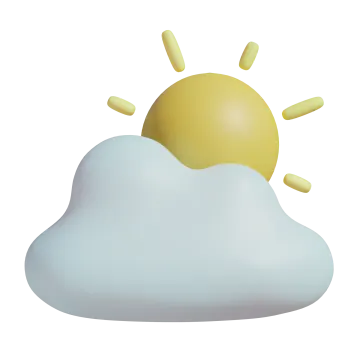 a white cloud with a sun on top