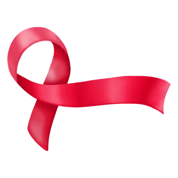 a red ribbon on a white background