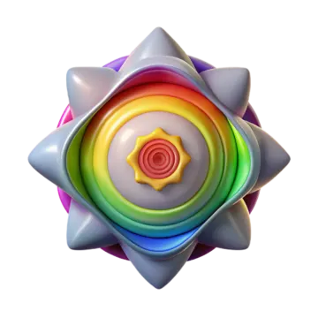 an image of a flower made out of different colors