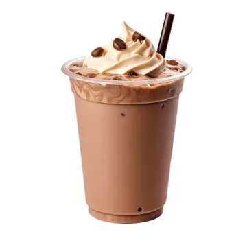 a cup filled with chocolate and topped with whipped cream